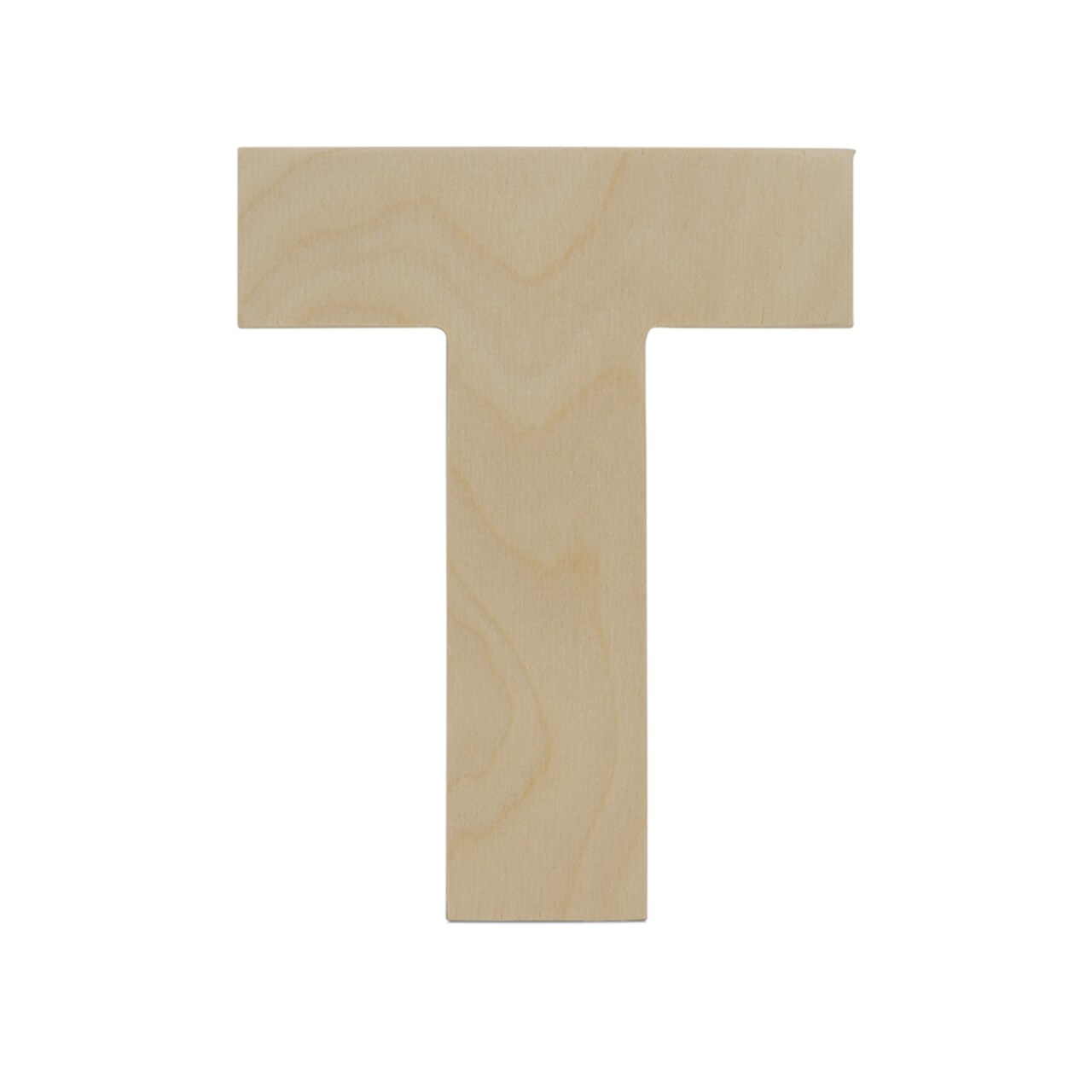 Wooden Letter T 12 inch or 8 inch Unfinished Large Wood Letters for Crafts Woodpeckers